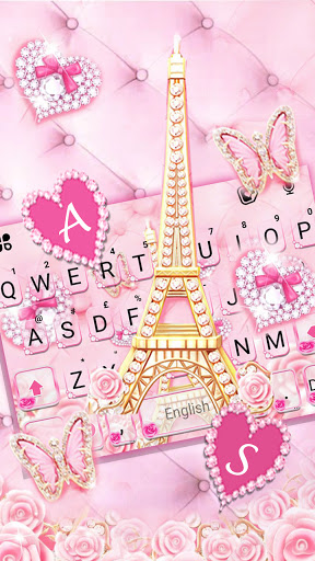 Pink Glam Tower Keyboard Backg Screen 2