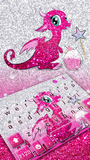 Android application Glitter Cute Dragon Keyboard T screenshort