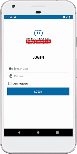 Android application OM PDA -Logistics's Franchises screenshort