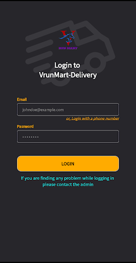 Android application VrunMart Delivery Partner screenshort