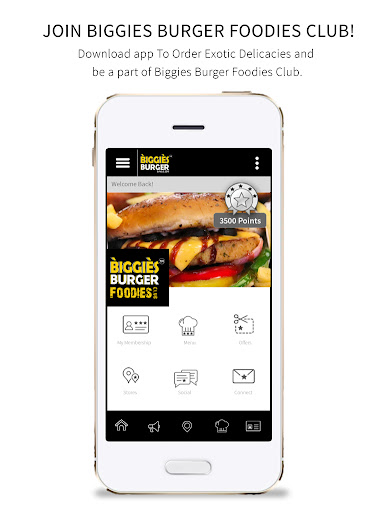 Android application Biggies Burger screenshort
