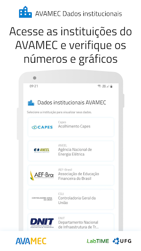 Android application AVAMEC Dados Institucionais screenshort