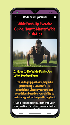 Wide Pushups morning