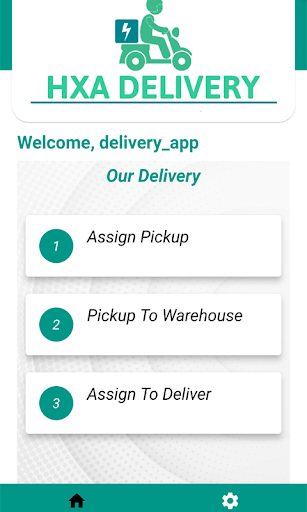 Android application HXA Delivery App screenshort