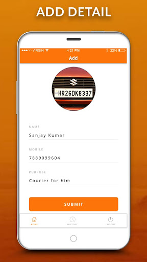 TC Visitor Management App for Screen 2