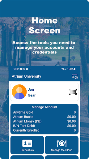 Android application Atrium Campus Connect screenshort