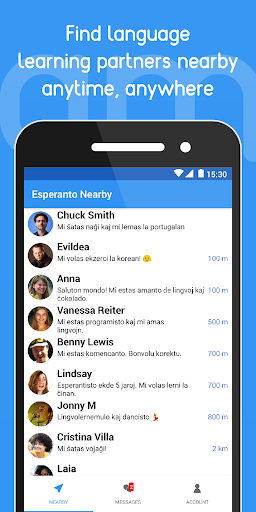 Android application Amikumu – find nearby speakers screenshort