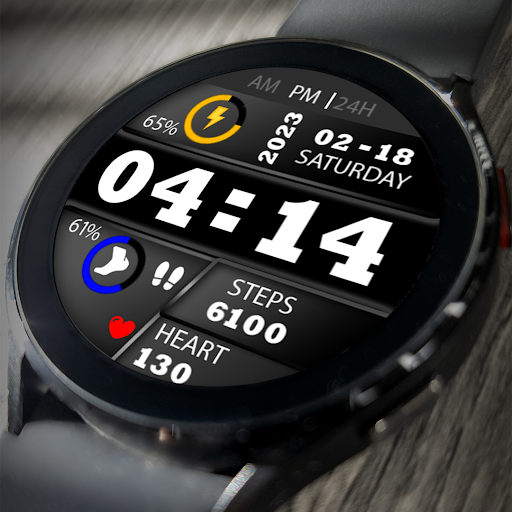 Android application Key023 Digital Watch Face screenshort