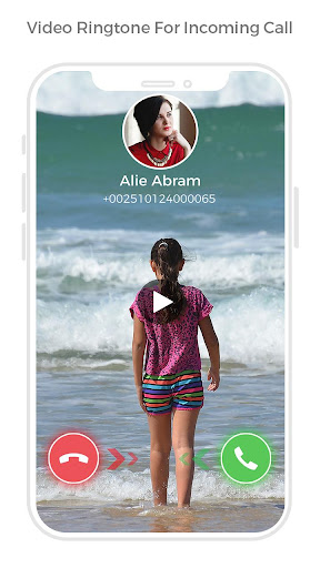 Android application Video Ringtone Incoming Call screenshort
