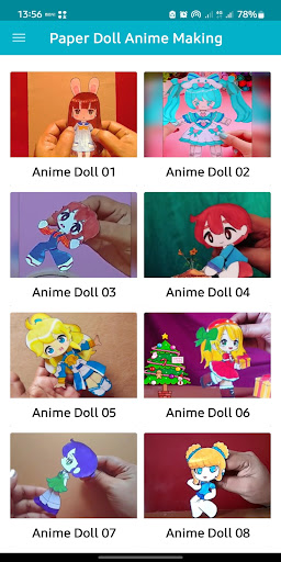 Android application DIY Paper Doll Anime screenshort