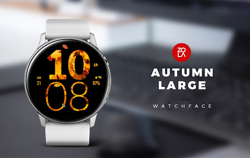Android application Autumn Large Watch Face screenshort