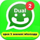 open 2 accounts whatsapp Prank icon