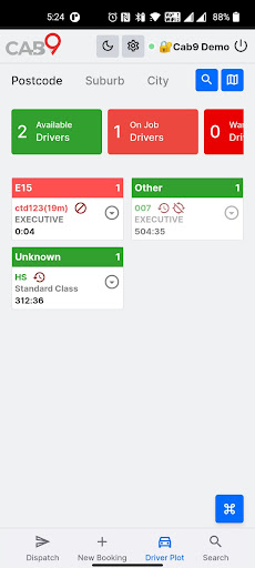 Cab9 Dispatch Screen 3