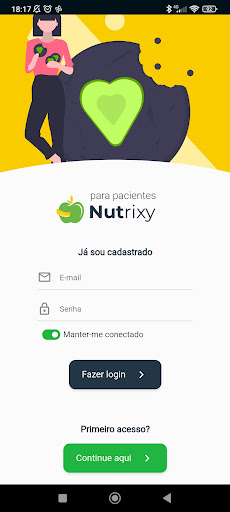 Android application Nutrixy screenshort