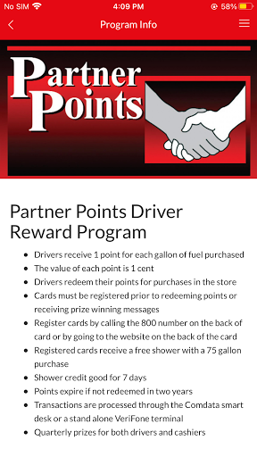 Partner Points Screen 3