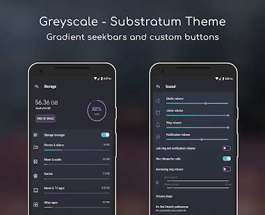 Greyscale - Substratum Theme Bildschirmfoto