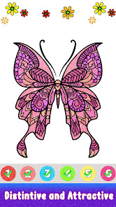 Captura de Pantalla 8 Butterfly Paint by Number Book android