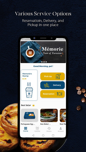 Android application Memorie Cafe screenshort