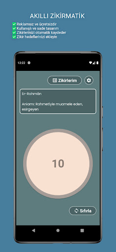 Android application Akıllı Zikirmatik screenshort