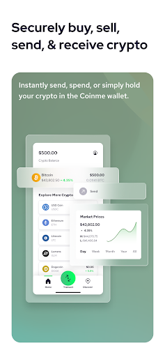 Android application Coinme: Buy Bitcoin & Crypto screenshort