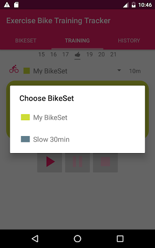 Exercise Bike Training Tracker
