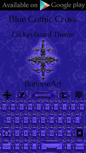 Blue Gothic Cross theme