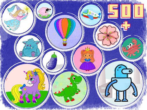 Screenshot of Busy Kids! Coloring pages book
