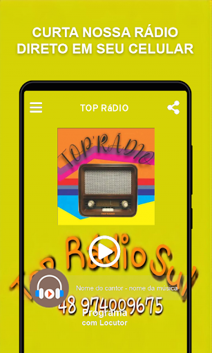 Android application Toop Rádio screenshort