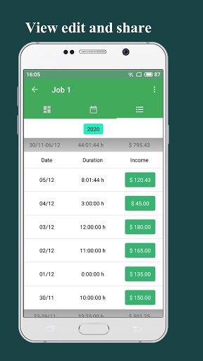 Batch Time - time tracking Screen 2