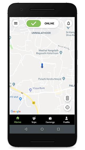 Android application e-yana Driver screenshort