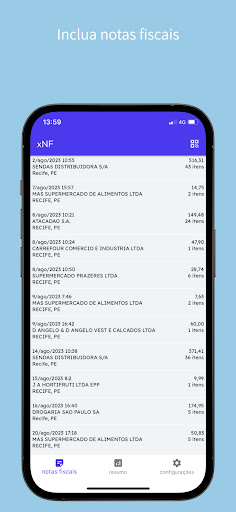 Android application xNF screenshort