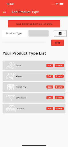 Android application TO Chicken Box Vendor screenshort
