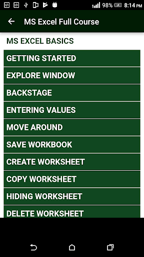 Learn MS Excel Basic and Advanc
