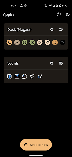 Android application AppBar screenshort