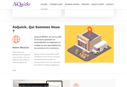 Android application AS QUICK LIVRAISON screenshort