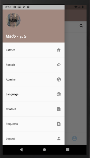 Android application Mado - مادو - Look for your pe screenshort
