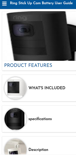 Android application Ring StickUp Cam Battery guide screenshort