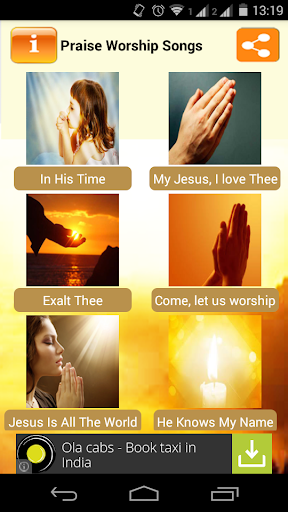 Praise and Worship Songs Screen 2