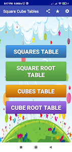 Square Cube Tables Unknown