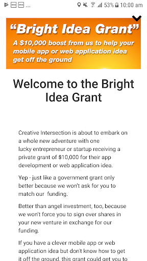 Bright Idea Grant Screen 3