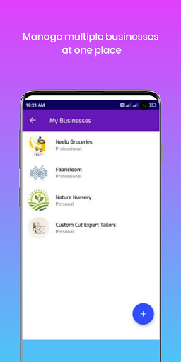 Android application Day-to-day Invoices screenshort