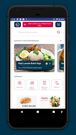 Android application meniaga screenshort