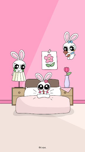 Android application 카카오톡 테마 - 베이비버니Z_핑크룸 screenshort