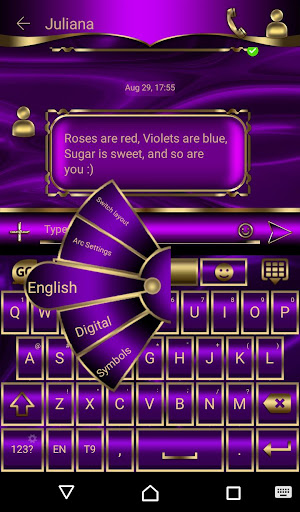 Android application Abstract Violet Go Keyboard th screenshort