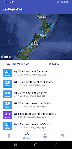 Global Seismic Data Screen 3