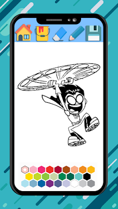 Teen Titans coloring cartoonのおすすめ画像3