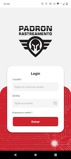 Android application Padron Rastreamento screenshort
