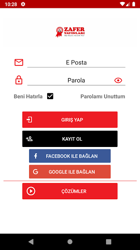 Android application Zafer Yayınları screenshort