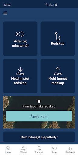 Android application Fritidsfiskeappen screenshort