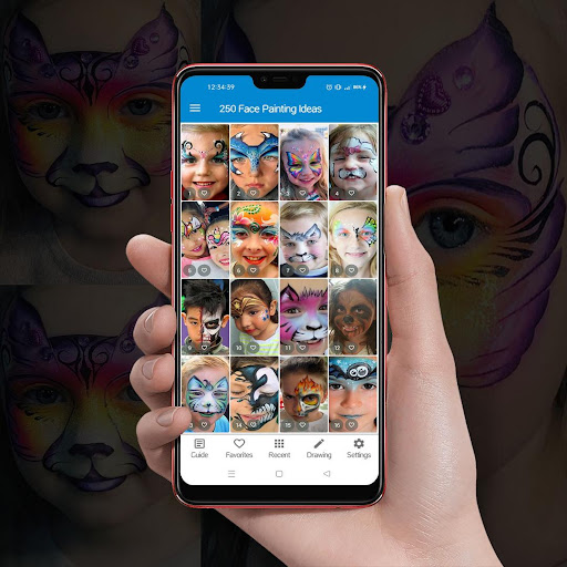 Android application 250 Cool Face Painting Ideas screenshort